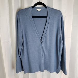 J. Jill Button Down Blue Cardigan Sz XL
